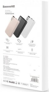 Безпровідна універсальна батарея Baseus Thin 10000mAh White (PPALL-QY02)