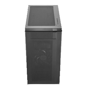 mATX, Cooler Master MasterBox NR400, NoPSU, Fan 2x12cm, 2xUSB3.0, Black, прозора бокова стінка