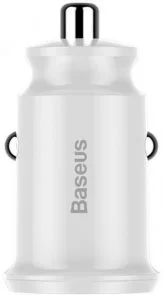 Фото: Автомобільний зарядний пристрій Baseus Grain Car Charger 3.1A White (CCALL-ML02) № 3 | KTC