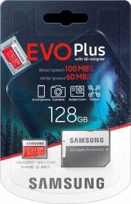 Карта пам'яті Samsung Evo Plus Micro SDXC 128GB (MB-MC128HA/RU)