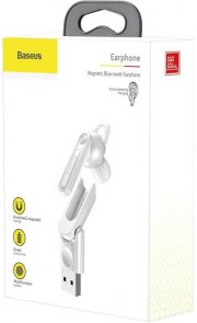 Гарнітура Baseus Magnetic Bluetooth White (NGCX-02)