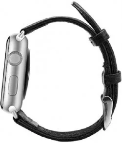 Фото: Ремінець JISON for Apple Watch 41/40/38mm - Leather Loop Band Black № 5 | KTC