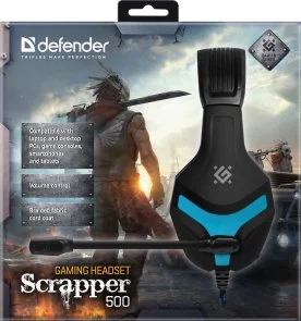 Фото: Гарнітура Defender Scrapper 500 Black/Blue (64501) № 4 | KTC