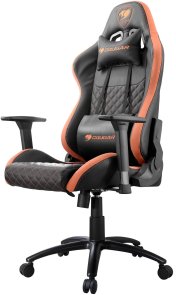 Крісло ігрове Cougar Armor Pro, Екошкіра, Al основа, Black/Orange