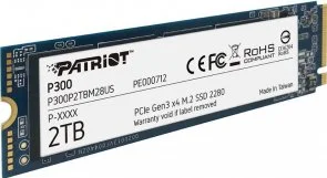 Фото: SSD-накопичувач Patriot P300 2280 PCIe 3.0 x4 NVMe 2TB (P300P2TBM28) № 2 | KTC