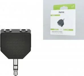 Фото: Перехідник Hama Jack 3.5mm M / 2xJack 3.5mm F Black (00205191) № 3 | KTC