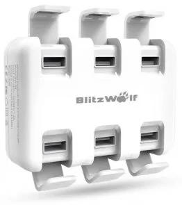 Фото: Зарядний пристрій BlitzWolf BW-S4 Smart 6-Port High Speed White № 3 | KTC