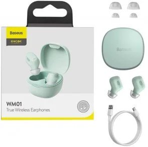 Фото: Навушники Baseus Encok WM01 TWS Green (NGWM01-06) № 7 | KTC