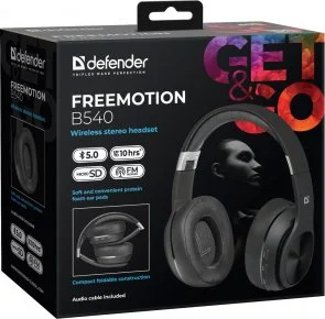 Фото: Навушники Defender FreeMotion B540 Black (63540) № 4 | KTC