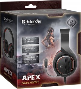 Гарнітура Defender Apex Black/Red (64525)