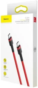 Фото: Кабель Baseus Cafule 20V 3A CM / CM 1m Red (CATKLF-G09) № 7 | KTC