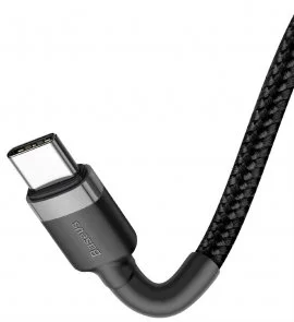 Фото: Кабель Baseus Cafule 20V 3A CM / CM 2m Grey/Black (CATKLF-HG1) № 3 | KTC