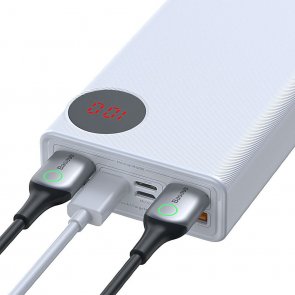 Батарея універсальна Baseus Mulight Power Bank 30000mAh White (PPMY-02)