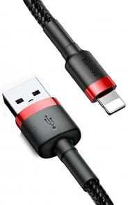 Фото: Кабель Baseus Kevlar 2.4A AM / Lightning 1m Black/Red (CALKLF-B19) № 4 | KTC