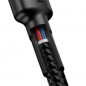 Фото: Кабель Baseus Cafule 20V 3A CM / CM 2m Red/Black (CATKLF-H91) № 2 | KTC