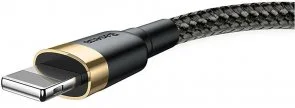 Фото: Кабель Baseus Cafule 2A AM / Lightning 3m Black/Gold (CALKLF-RV1) № 3 | KTC