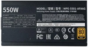 Фото: Блок живлення Cooler Master 550W MPE-5501-AFAAG (MPE-5501-AFAAG-EU) № 5 | KTC