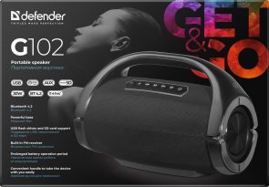 Портативна акустика Defender G102 Black (65690)