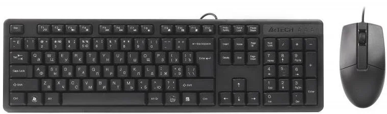 Фото: Комплект клавіатура+миша A4tech KK-3330S Black № 2 | KTC