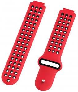 Ремінець Garmin Garmin QuickFit Universal 16 Nike-style Silicone Band Red/Black (U16-NSSB-RDBK)
