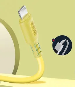 Фото: Кабель ColorWay Soft Silicone 2.4A AM / Lightning 1m Yellow (CW-CBUL043-Y) № 3 | KTC