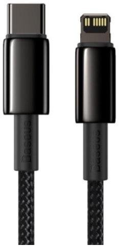Кабель Baseus Tungsten Gold PD 20W Type-C / Lightning 1m Black (CATLWJ-01)