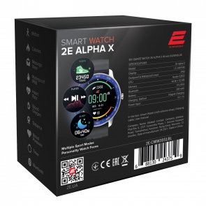 Смарт годинник 2E Alpha X 46mm Silver/Blue (2E-CWW30SLBL)