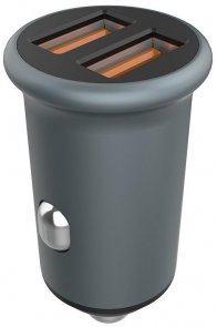  Зарядний пристрій ColorWay 2USB Quick Charge 3.0 Gray (CW-CHA036Q-GR)
