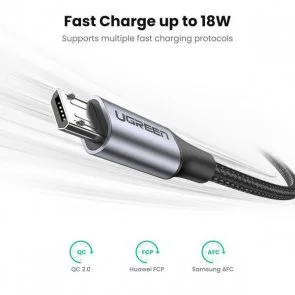 Фото: Кабель UGREEN US290 2.4A AM / Micro USB 1m Black (UGR-60146) № 2 | KTC