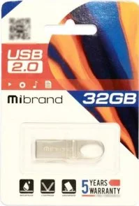 Фото: Флешка USB Mibrand Irbis 32GB Silver (MI2.0/IR32U3S) № 2 | KTC