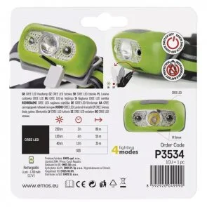 Фото: Ліхтар налобний Emos P3534 230 lm, Li-Pol 1200mAh № 4 | KTC