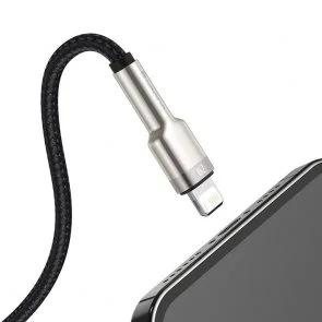 Фото: Кабель Baseus Cafule Series Metal 2.4A AM / Lightning 2m Black (CALJK-B01) № 4 | KTC