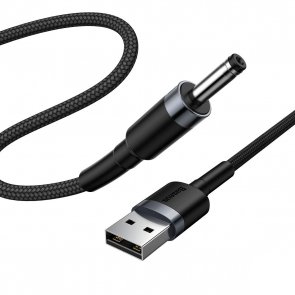 Кабель живлення Baseus Cafule 2A USB / DC 3.5mm 1m Gray/Black (CADKLF-G1)