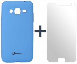 Чохол BeCover for Samsung Galaxy J3 2016 SM-J320 - Blue + захисне скло