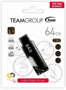 Флешка USB Team T183 64GB Black (TT183364GF01)