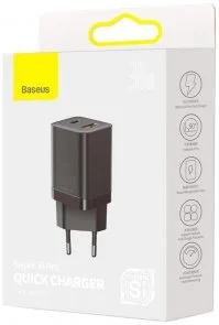 Фото: Зарядний пристрій Baseus Super Si Pro Quick Charger 30W Black (CCSUPP-E01) № 4 | KTC