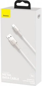 Фото: Кабель Baseus Cafule Metal 66W AM / Type-C 1m White (CAKF000102) № 5 | KTC