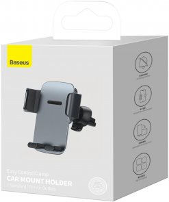 Кріплення для мобільного телефону Baseus Easy Control Pro Clamp Car Mount Holder /Air Outlet Version/ Tarnish (SUYK010114)