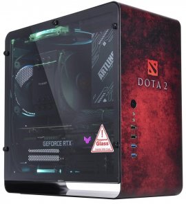 Корпус QUBE Eagle Dota 2 Red with window (QBX3M_WBNU3PD2R)