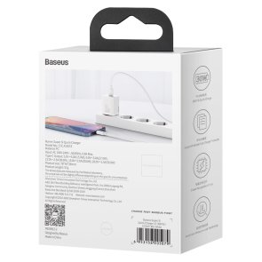 Зарядний пристрій Baseus Super Silicone PD 30W White (CCSUP-J02)