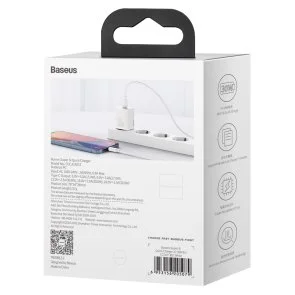 Фото: Зарядний пристрій Baseus Super Silicone PD 30W White (CCSUP-J02) № 5 | KTC