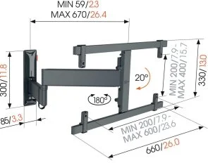 Фото: Кронштейн Vogels TVM 3663 OLED Black (3836630) № 4 | KTC
