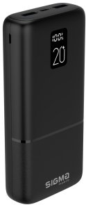 Батарея універсальна SIGMA X-Power SI20A2QL 20000mAh Black