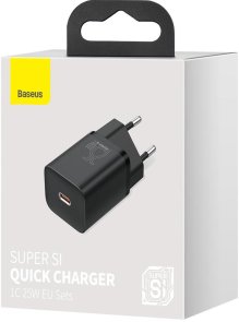 Зарядний пристрій Baseus Super Si Quick Charger 25W Black (CCSP020101)