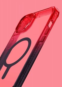 Чохол iTSkins for iPhone 14 Plus SUPREME R PRISM with MagSafe coral and black (AP4R-SUPMA-COBK)
