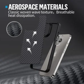 Фото: Чохол Blueo for iPhone 14 Pro Max - Armor Aramid Fiber Anti-Drop Case Black № 10 | KTC