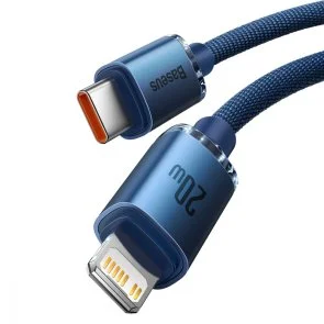Фото: Кабель Baseus Crystal Shine Series 20W Type-C / Lightning 1.2m Blue (CAJY000203) № 2 | KTC