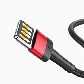 Фото: Кабель Baseus Cafule 2.4A AM / Lightning 1m Red/Black (CALKLF-G91) № 2 | KTC