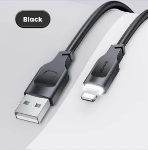 Фото: Кабель Usams US-SJ565 2.4A AM / Lightning 1.2m Black (SJ565USB01) № 3 | KTC