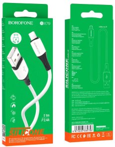 Кабель BOROFONE BX79 2.4 AM / Lightning 1m White (BX79LW)